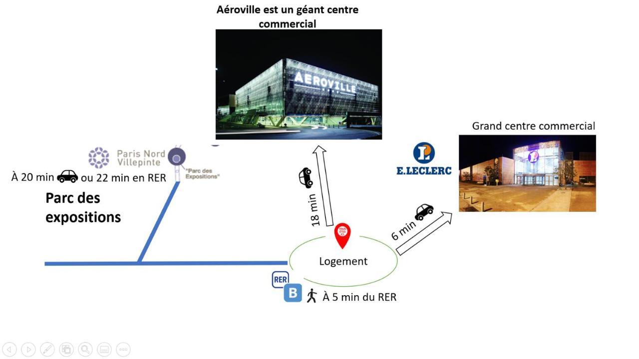 A 5Mn De La Gare Entre Paris, Disneyland & Asterix Villeparisis Dış mekan fotoğraf